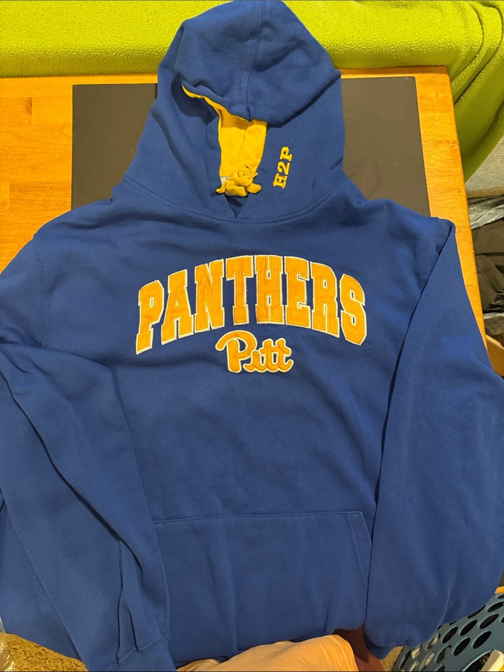 Stadium Athletics Blue and Gold Panthers Pitt Crewneck Hoodie